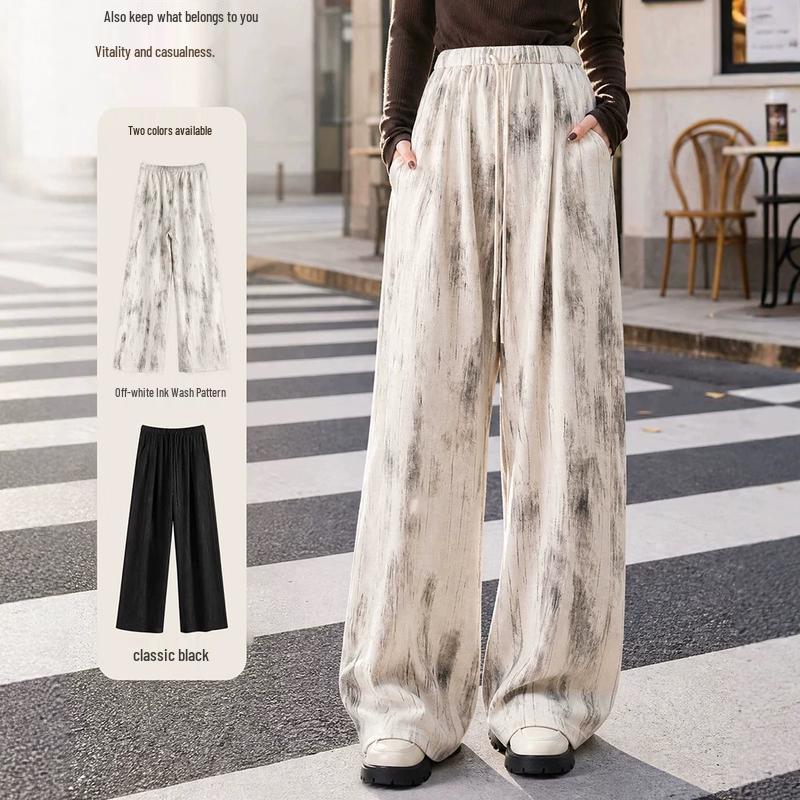 JOHLIN DREAM Damen Batik Lässige Weite Hose mit weitem Bein