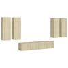 VidaXL Ensemble de meuble TV, 6 pcs Chêne sonoma Aggloméré