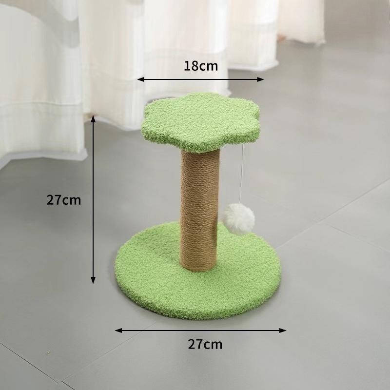 Игровой комплекс для кошек, когтеточка с интерактивными игрушками-шариками и плюшевой мышкой для игр кошек