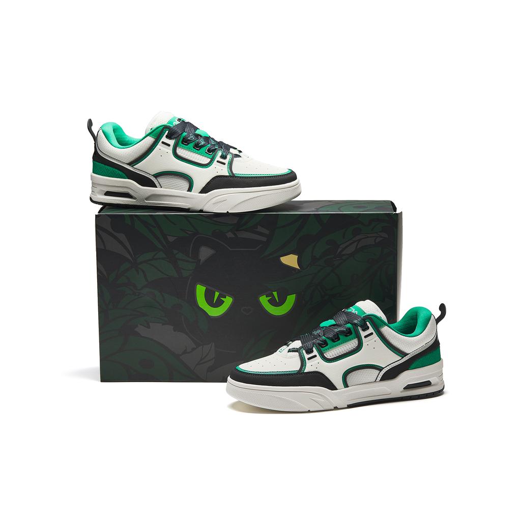 Anta Aojie Fourth Anniversary Gift Box Non-Slip Shock Absorbing Mid-Top Sneakers Women Sneakers White Black Green 122538040X-1