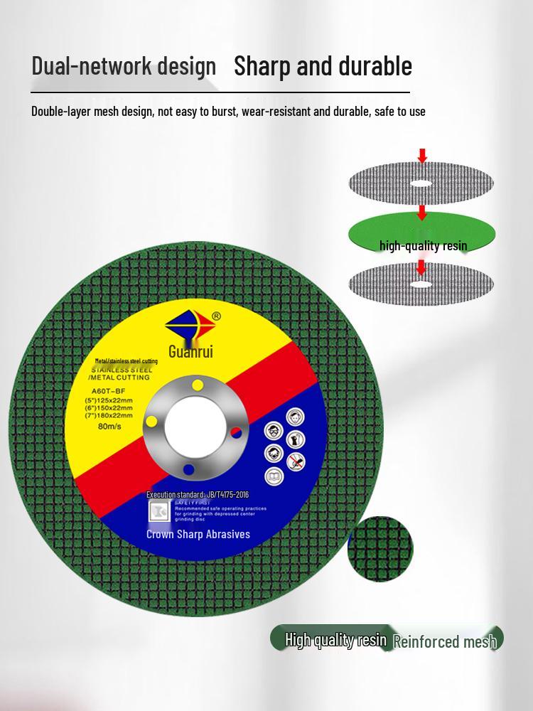 Guan Rui 7-Inch Stainless Steel Angle Grinder Cutting and Grinding Disc