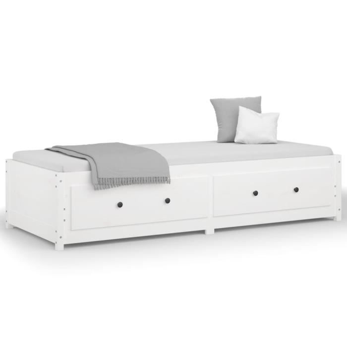 VidaXL Daybed White 75x190 Cm Small Single Solid Pine Wood821600