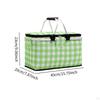Picnic Basket Sturdy Zipper Foldable Insulated Bag for Barbecue Outdoor Home Yellow