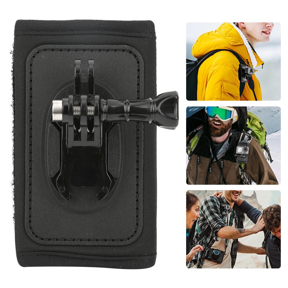 TELESIN Sports Camera Backpack Clip Strap Fixing Bracket Mount for GoPro Hero 87654 for SJCAM