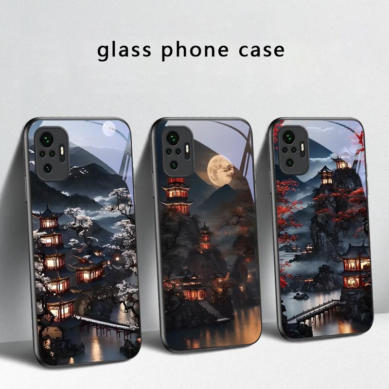 Moonlight Fairy Trail For Redmi Note 14 Pro+ 13 Pro 8 9 9S 12S 10 Pro 11 12 13C 14C A3 12 13 K60 Ultra Black Glass Phone Case