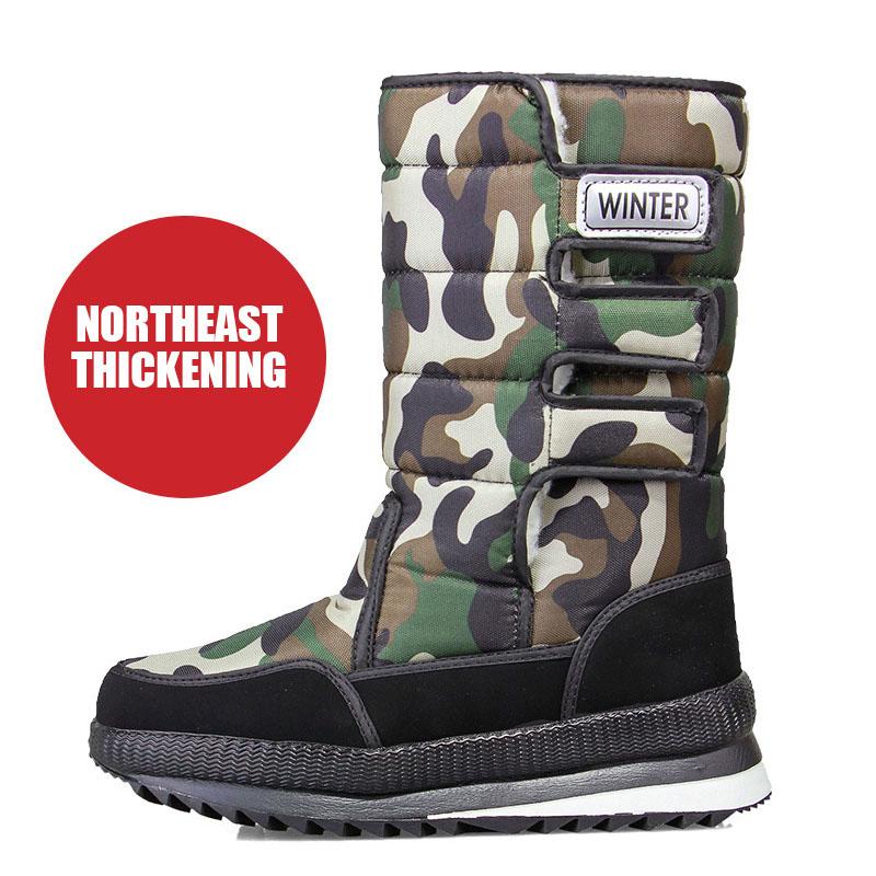 Men Boots  Winter Shoes For Men Warm Snow Boots Mid-calf Men Warm Shoes Thick Plush Winter Boots For Men Women Cotton Shoes