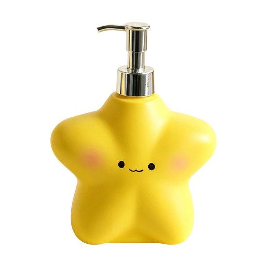 400ML Cartoon Star Soap Dispenser with Plastic Pump Refillable Liquid