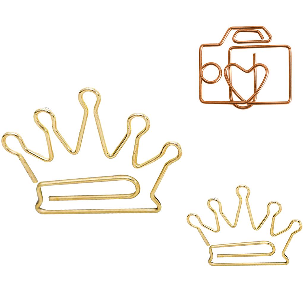 

Delicacy Cartoon Rose Gold Paper Clip Bookmark Memo Clips Office Supplies