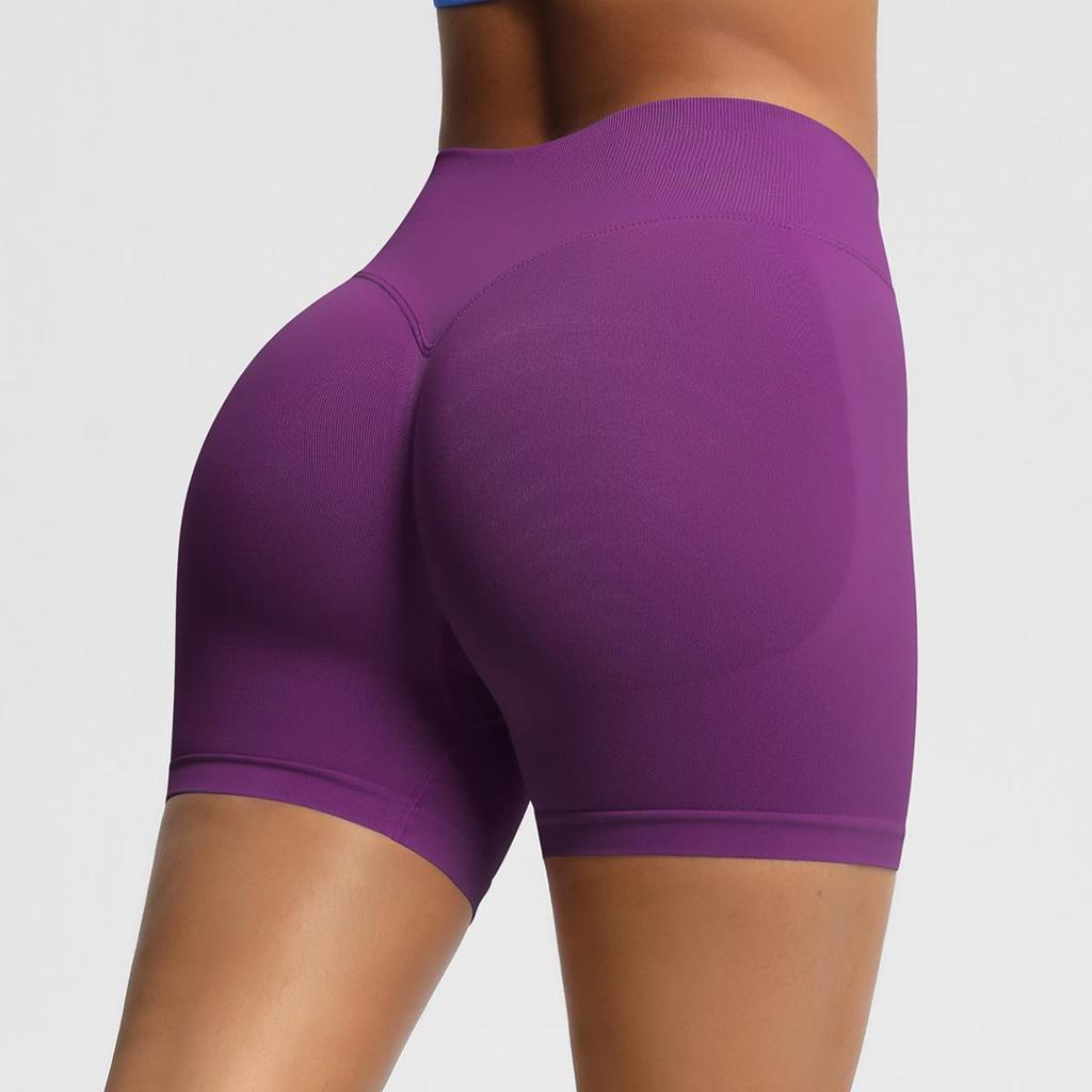 Seamless High-Waisted Butt-Lifting Fitness Shorts for Women - Quick-Drying Yoga and Sports Wear