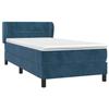 3127461 vidaXL Lit à sommier tapissier et matelas Bleu foncé 80x200 cm Velours