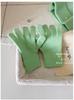 High quality% Australian wool solid color hat scarf gloves three-piece winter warm knitted suit women