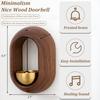 1pc Magnetic Brass Doorbell Reminder Wooden Wind Chimes Self-adhesive Shopkeepers Bell for Door Home Decorations