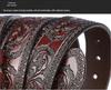 Personalized Men's Leather Belt for Jeans – Customized Carving Cowhide Belt Fashion Accessory