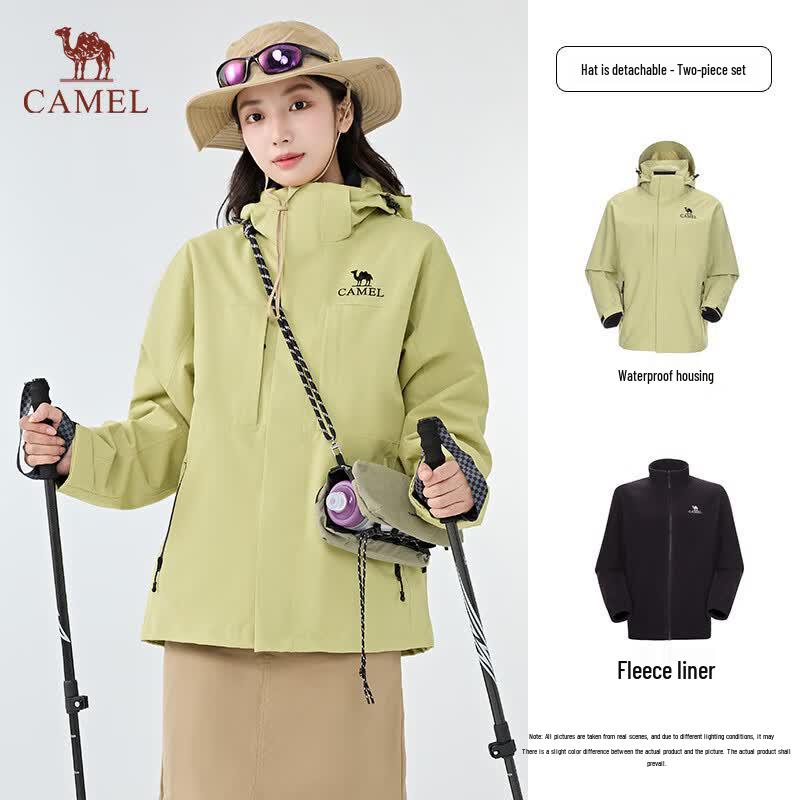 CAMEL Unisex 3-in-1 Windproof Waterproof Hiking Jacket