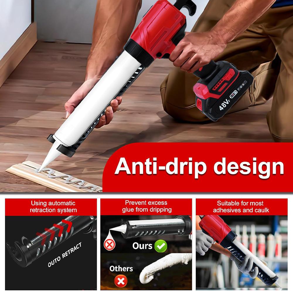 Electric Caulking Gun For Makita 18V-21V MAX Li-ion BATTERY 4 Gear Adjustable Speed Glass Glue Structural Filling Gun(No Battery