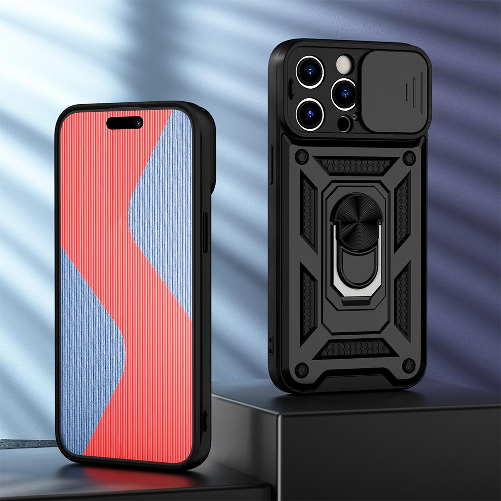 KEYSION Shockproof Case for iPhone 15 Pro Max 15 Ultra Slide Camera Lens Protection Ring Phone Cover for iPhone 14 13 12 11 Pro