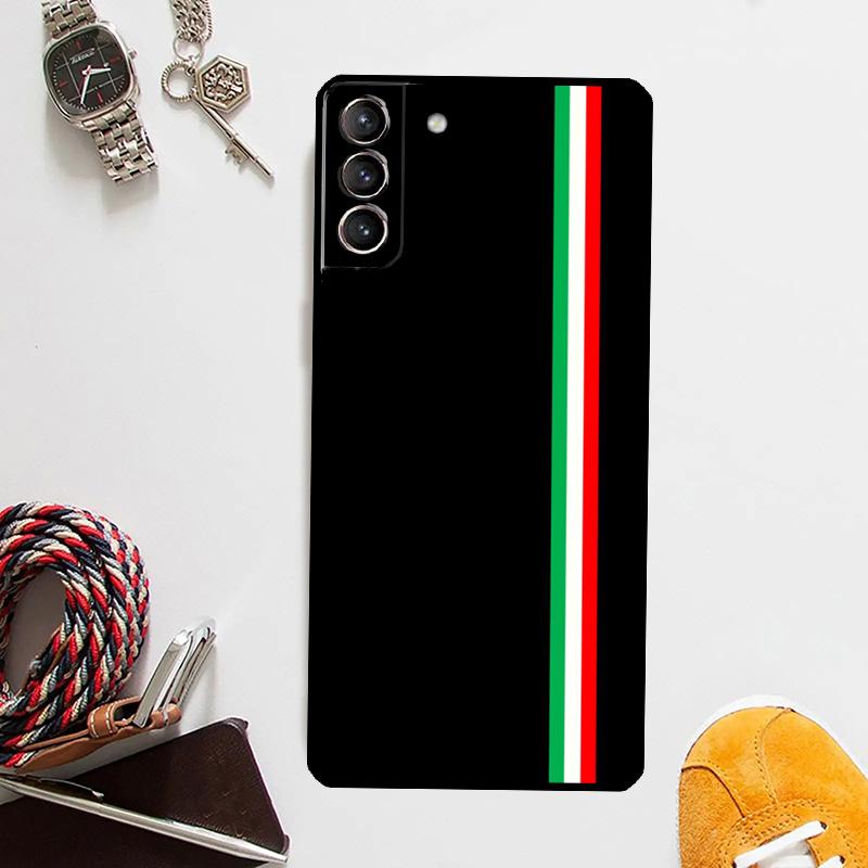Italy Flag Phone Case For Samsung Galaxy S24 Ultra S22 Plus S20 S21 S23 FE Note 20 10 S8 S9 S10 Cover