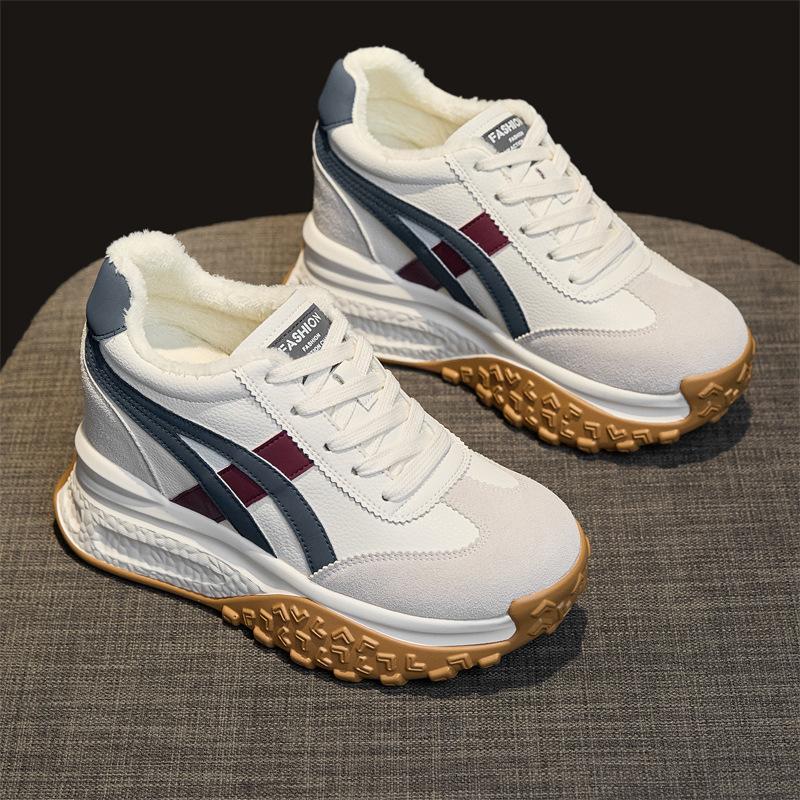 Cm Thick-soled Inner Height-increasing Dad Shoes Women's Autumn Casual Fashion Cashmere Forrest Gump Shoes Popular Sports Women's Shoes