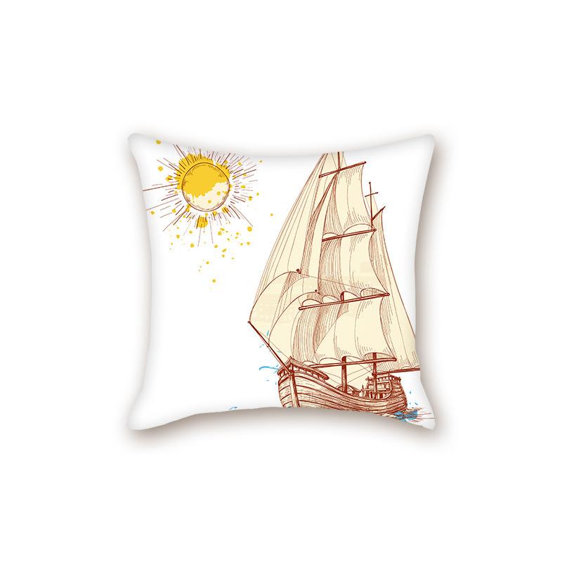 New Modern Simple Ocean Series Sofa Cushion Pillow Case Bedside Bedroom Backrest Pillow