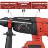 3 IN 1 Brushless Cordless Rotary Hammer Drill 588VF Rechargeable Electric Hammer Impact Drill for 18V Battery
