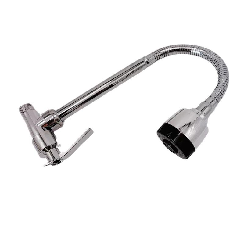 Kitchen In-Wall Single Cold Universal Sink Faucet Kitchen Stainless Steel Sink Balcony Bathroom Faucet