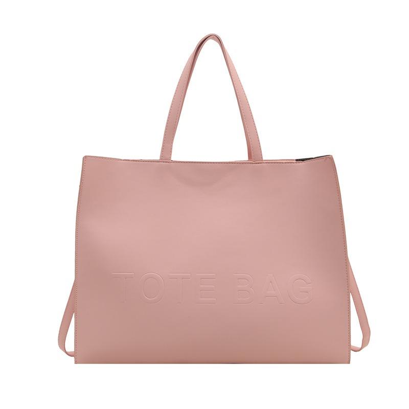 Large Capacity Solid Color Messenger Bag, New Summer Retro Tote Bag, College Student Class Commuting Shoulder Bag Women