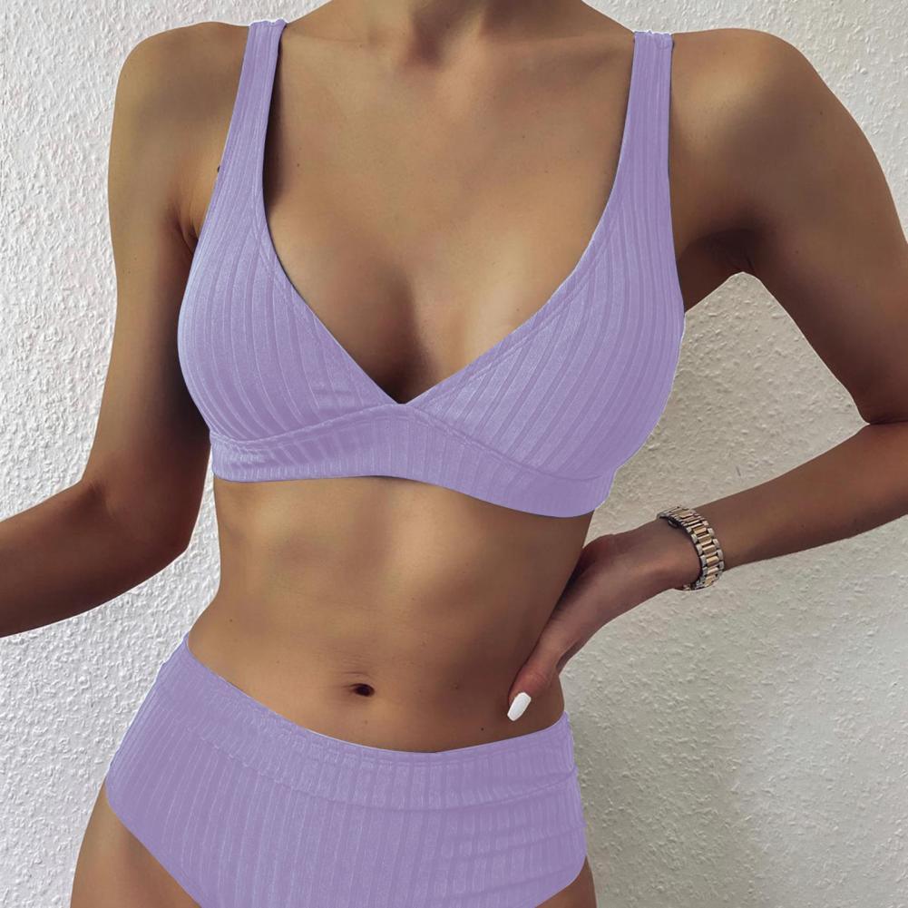 Padded Bikini 2025 Women Sexy Bikini Solid Swimsuit Women Swimwear Push Up Set Brazilian Bathing Suit Summer Beach Wear Swimsuit