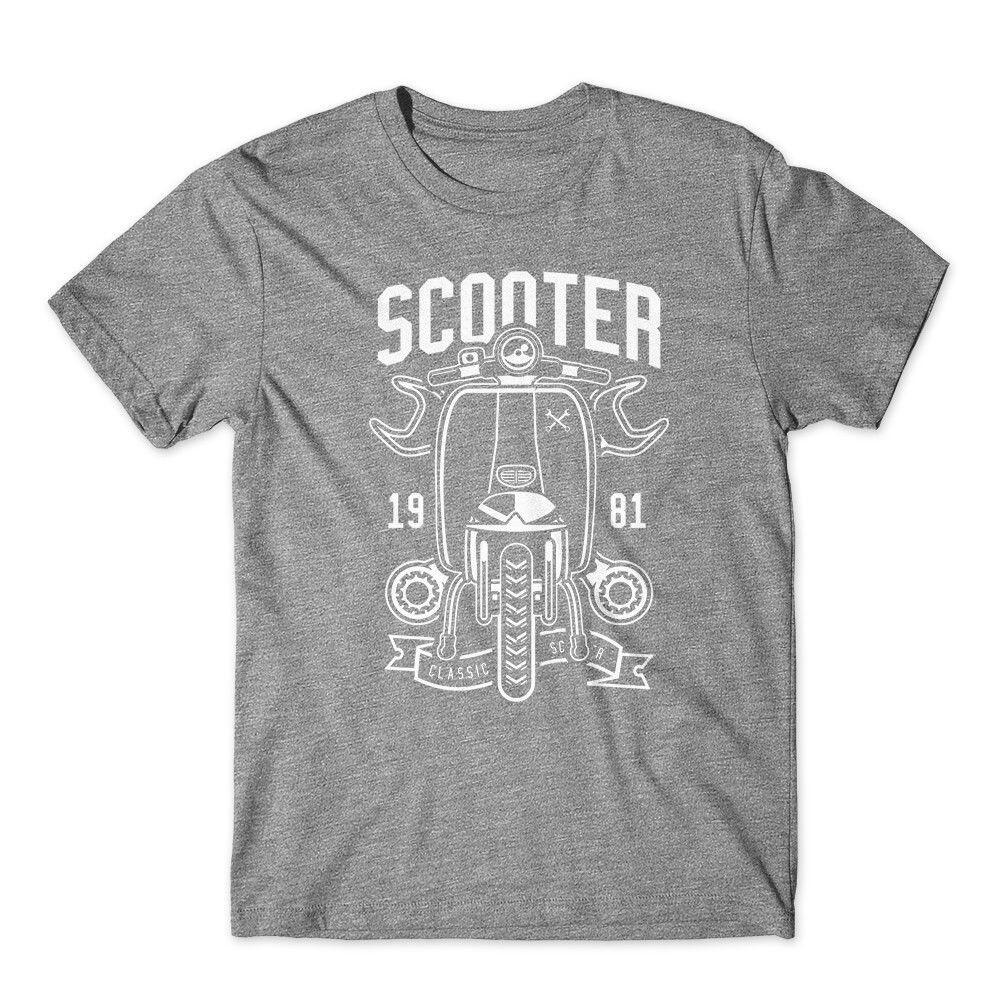 T-shirt Classica Scooter 100% Cotone Tee Premium Nuova