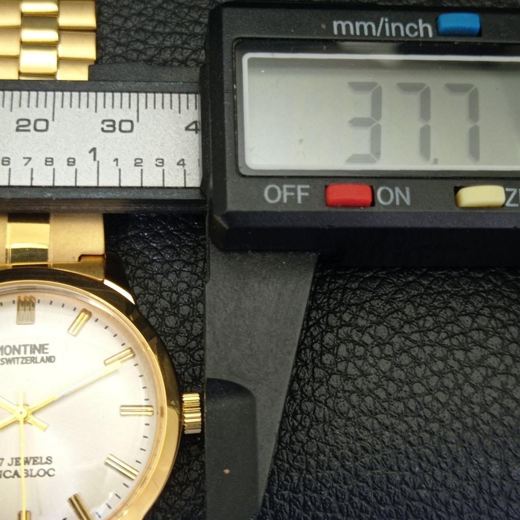 ÜBERHOLTE VINTAGE MONTINE OF SWITZERLAND 17J HERREN VERGOLDETE UHR a285407-12