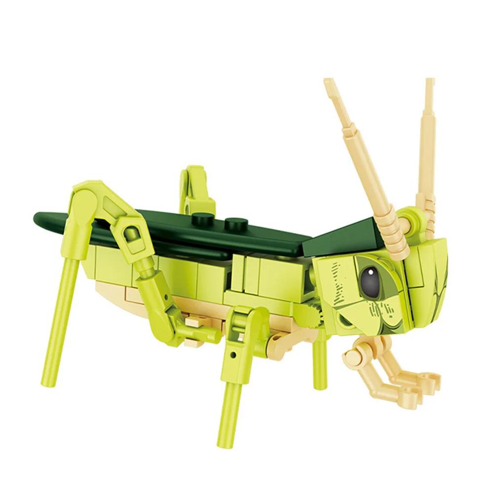 Moc Hmyz Zvíře Model Včela Mravenec Motýl Cvrček Kobylka Sada Stavební Kostky Diy Dětské Puzzle Sestavovací Hračky Chlapec Dítě Dárek