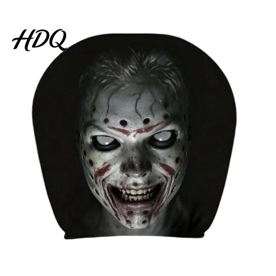Washable Headrest Cover Ghost Face Car Covers Scary Seat Playful Accessories Protector Universal Stretchy Accessory for Most Cars Cartoon