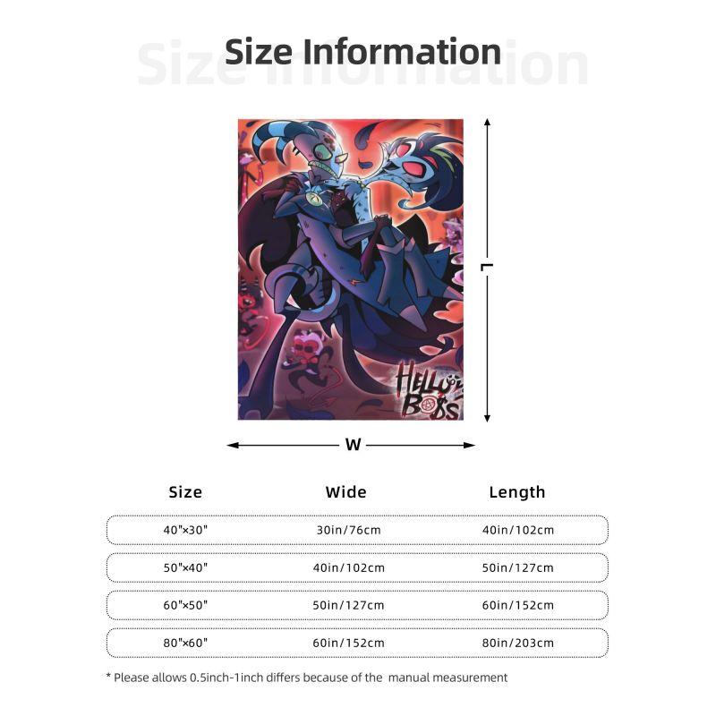 Custom Helluva Boss Cartoon Animation Tv Movie Blanket Soft Fleece Spring Warm Flannel Throw Blankets Sofa Outdoor Bedding Quilt