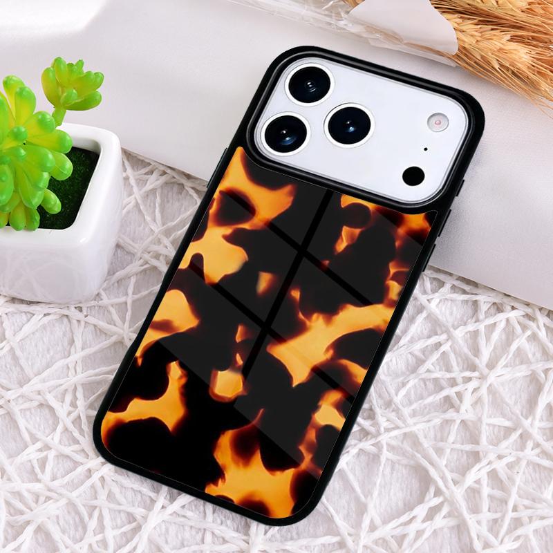 

Tortoise Pattern Tortoiseshell Shockproof Phone Case for iPhone 17 Air 16e 15 11 12 14 13 Pro Max Cover Coque iPhone 14