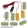 USB Power Supply Cable for LR20 D Battery,Replace 6V Battery,Reusable Battery