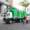 1:35 Urban Sanitation Truck Alloy Car Diecast Model Sound & Light Desktop Collection Decorative Gift Garbage Truck Toys For Boys