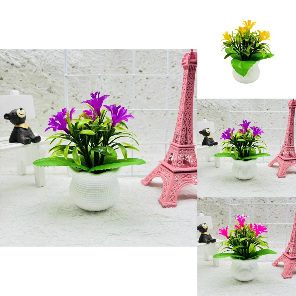 Artificial Orchid Plant With Plastic Pot For Wedding Decor And Hotel Ornamentation