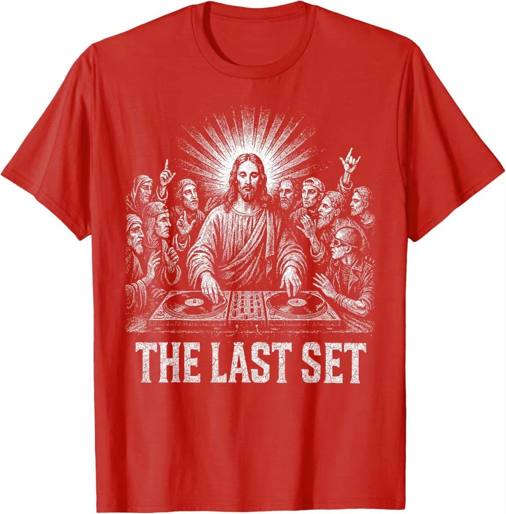 Jesus 2026 Last Set Rave Unisexs TShirt Cotton Unisex ONeck Short Sleeve Oversized Y2K2k Popular Fashi