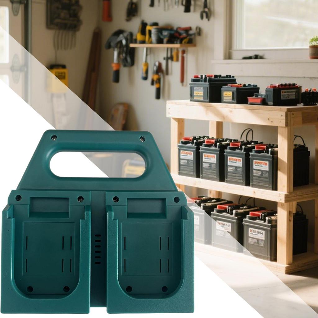 Battery Organizer Rack 4-Slot Travel-Size Battery Holder 18V Fixing Devices Small Tool Storage Container For Workshop