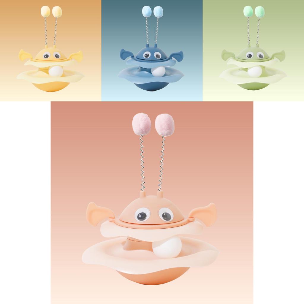 Cat Toy Set With Inflatable Bee Wobbler And Play Wheel For Interactive Play And Gift