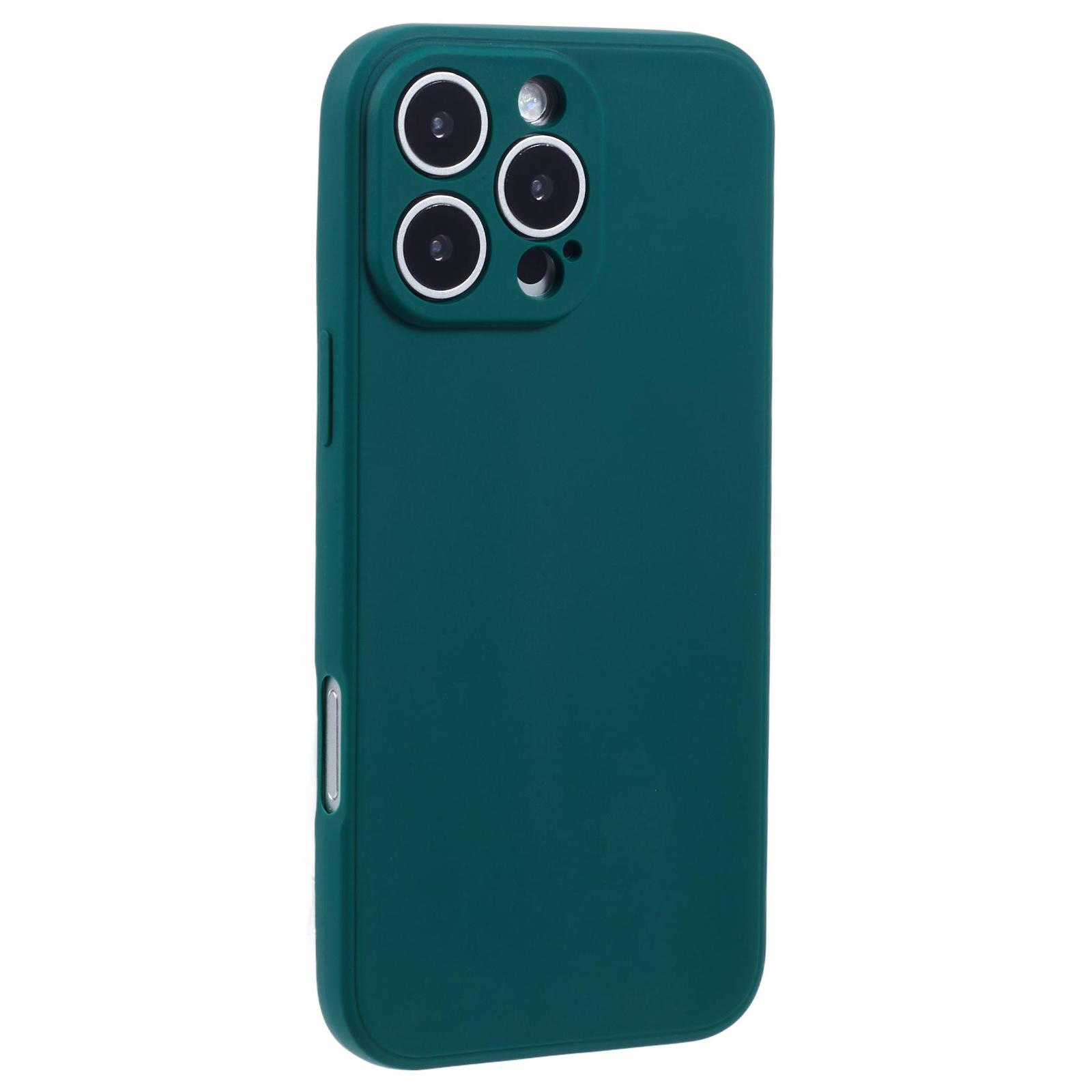 

Для iPhone 16 Pro Чехол Точные вырезы Прямой край ТПУ Противоударный чехол для телефона Army Green