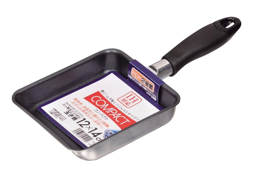 Pearl Metal Mini Egg Roll 12 x 14 IH Pan, cm, Compatible, Non-stick Coating, Double-Layer Steel, Compact, HB-2190