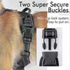 Dog Harness, No-Pull Pet Harness with 2 Leash Clips, Adjustable Soft Padded Dog Vest,Control Handle for Large Dogs