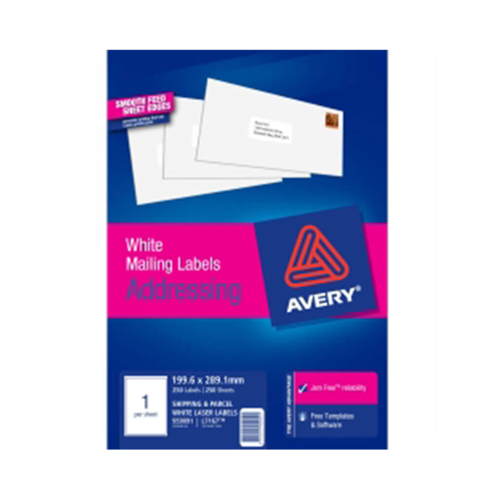 Avery Versand-Laseretiketten 250er Pack 1/sheet