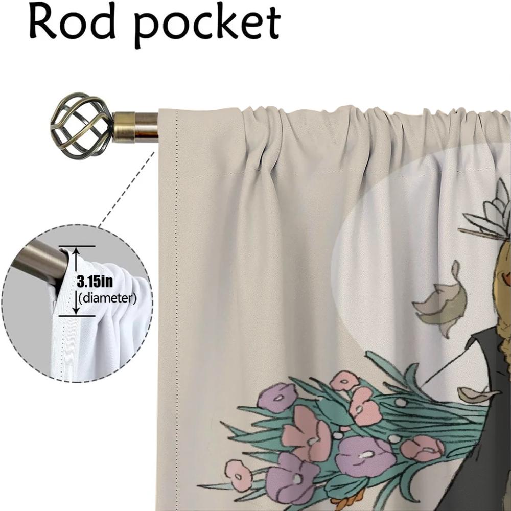 Dream Girl Curtains Child Room Partition Kitchen Curtains for Camera Halloween Decoration Blackout Curtain Shades Living Elegant