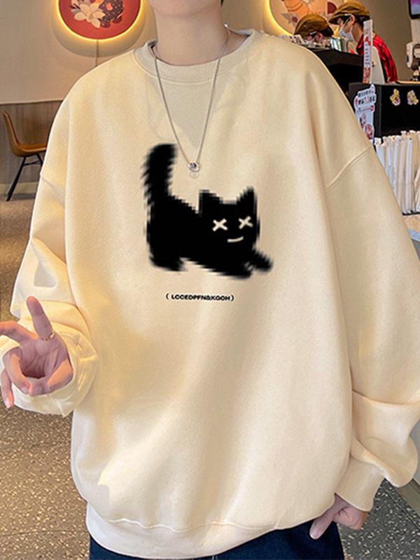Men's 2025 Retro Casual Long Sleeve Sweatshirt - Trendy, Loose, and Versatile Round Neck Top