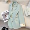 Women Long Sleeve Solid Color Blazer Casual Office Suit Jacket