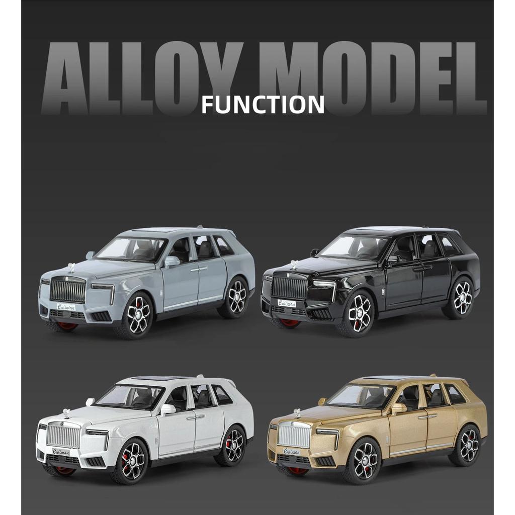 1/32 Rolls Royce SUV Cullinan 2025 Alloy Luxury Car Model Diecast Metal Off-road Vehicle Car Model Sound and Light Kids Toy Gift
