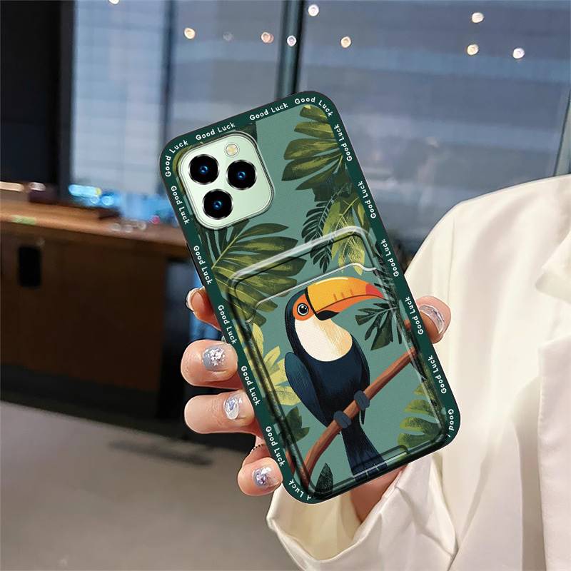 Dirt-resistant Durable Phone Case For Oukitel C21 Pro Fashion Design Full Wrap Silicone Graffiti TPU Card Slot Cover