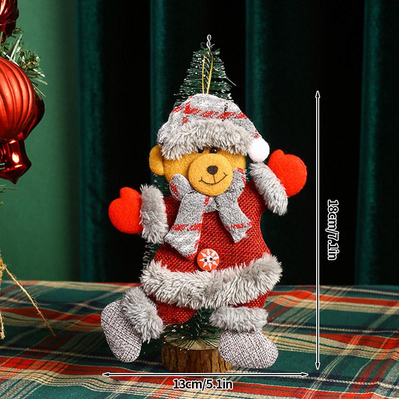Christmas Doll Decor Itemation  Christmas Tree Hanging Pendant Ornament Xmas Party Santa Claus Snowman Pendant Decor Itemation