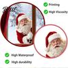 Christmas Window Decorations Peeking Santa Claus Static Cling No‑Glue Sticker Festive Art Reusable Glass Decal Holiday Atmosphere Decor for Home